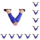 thumbnail image 1 of Toystoory Manoplas de refrigeración Accesorio de conducción Cubierta de mano Superficie lisa Protección solar Hasta la muñeca Manopla de Azul real 10piezas, 1 of 6