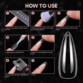 thumbnail image 4 of Makartt 500pcs Long Stiletto Fake Nail Tips Clear Acrylic Full Cover False Nails Press On Nails, 10 Sizes, 4 of 8