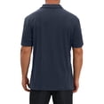 thumbnail image 3 of CAMISA POLO DE NEGOCIOS DE MANGA CORTA CON BOTONES Y COLLAR PARA HOMBRE EN TEXTURA JACQUARD M AZUL OSCURO, 3 of 6