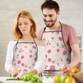 thumbnail image 5 of Pioneer Flower Floral Print Pattern Cotton Linen Apron with Pockets, Waterproof Adjustable, 33x27 Inch for Kitchen, Gardening, BBQ, Salon, 5 of 6