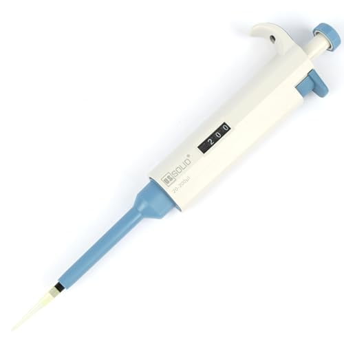U.S. Solid 20-200 μL Single Channel Pipette - Adjustable Scientific Micropipette High Accuracy Pipettor