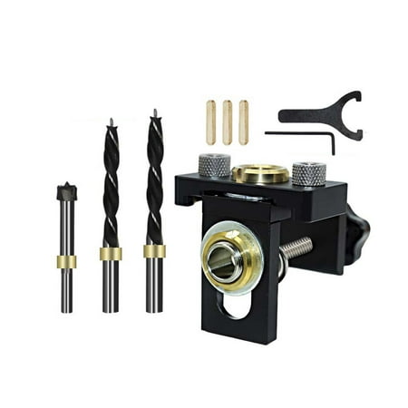 

Doweling Jig Drill Set Guide Set Wood Wide Capacity Doweling Jig Woodworking Self Centering Dowel Jigs Set for Door Bed Cabinet style A