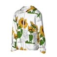 thumbnail image 2 of Sigee Plump Sunflower And Sketch Print UPF50+ Men's Sun Protection Hoodie Shirt SPF UV Shirt Long Sleeve Fishing Outdoor Lightweight, S-3XL, 2 of 9