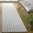 thumbnail image 2 of SAFAVIEH Ebony Colbert Plaid Runner Rug, Blue/Ivory, 2'3" x 9', 2 of 10
