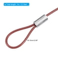 thumbnail image 2 of Uxcell 3.3Ft Safety Cable Lock Steel Stage Lighting Security Wire Rope, Red 4 Pack, 2 of 6
