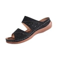 thumbnail image 3 of Women's Sandals Open Toe Wedge Slide Sandals,Comfort Glitter Orthopedic Slip On Slippers, Casual Summer Beach Arch Support Sandals for Women, 3 of 10