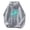 Grey, variant on Women's Monogram Print Long Sleeve Drawstring Hooded Sweatshirt Size M