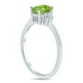 thumbnail image 2 of SZUL Women's Peridot and Diamond Regal Ring in 10K White Gold, 2 of 6