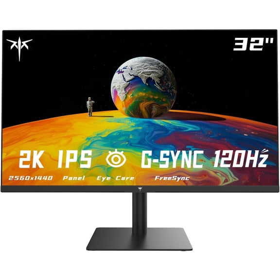 Restored KTC H32T13 32 ' 2K Monitor, 1440P IPS Computer Monitor, 120Hz Frameless QHD PC Monitor for Office & Gaming, Eye Care, G-Sync/FreeSync, 109% sRGB, HDR, HDMI/DP, Tilt Adjustable, VESA (Refurbished)