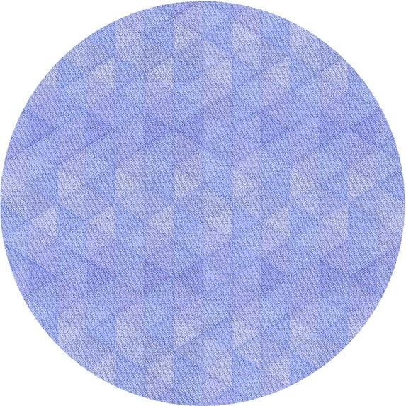 Ahgly Company Indoor Round Patterned Sky Blue Dress Blue Area Rugs, 3' Round
