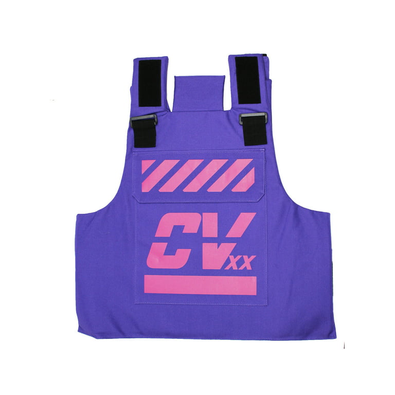 CivilizeD Mens Designer Vest with Adjsutable Velco Straps and Removable  Patches Purple 