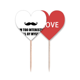 thumbnail image 1 of Bromeando la descripción muy interesante Palillos de dientes bandera etiqueta de amor selección de pastelitos, 1 of 4