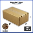 thumbnail image 5 of EcoSwift Brand Premium 6x4x2 Cardboard Boxes Mailing Packing Shipping Box Corrugated Carton 23 ECT, 6"x4"x2", Brown, 100-Pack, 5 of 5