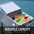 thumbnail image 5 of Permasteel 80-Qt Classic Outdoor Steel Patio Cooler on Wheels, Beverage Rolling Cart, Blue, 5 of 8