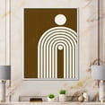 thumbnail image 2 of Terracotta Minimalist Boho Rainbow With Sun 16 in x 32 in Framed Painting Canvas Art Print, by Designart, 2 of 5