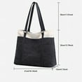 thumbnail image 2 of HuaAngel Large Capacity Lightweight Canvas Tote Bag with 15.6 Inch Laptop Compartment for Work College Travel Casual Stylish Durable, 2 of 7