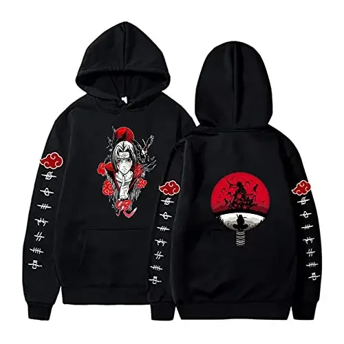 Sudadera con capucha de Naruto Anime para hombre y mujer, sudaderas Uchiha Itachi, ropa informal, abrigo de otoño e invierno para niños de Akatsuki, regalos cálidos