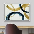 thumbnail image 3 of wall26 Framed Canvas Print Wall Art Geometric Gold Blue Paint Stroke Collage Abstract Shapes Illustrations Modern Art Decorative Bohemian Multicolor for Living Room, Bedroom, Office - 16"x24&quo, 3 of 5