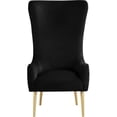 thumbnail image 5 of Meridian Furniture Alexander Black Velvet Accent Chair, 5 of 6