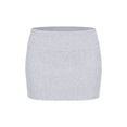 thumbnail image 6 of FAWUUDO Women's A-Line Skirt Cotton High Waist Solid Color Midi Skirts Elastic Waist Casual for Office Work Everyday Gray, 6 of 6