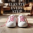 thumbnail image 5 of INSPIRE CHIC Heart Printed Cute Flat Shoelaces for Sneakers and Boots - 1 Pair of Colorful Laces Pink-Red Rose 120cm/47.2", 5 of 6