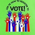 thumbnail image 3 of CafePress - Ask Me How To Register To Vote Red Blue T Shirt - Light T-Shirt - CP, 3 of 4