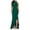 a-Green432118, variant on Women's Solid Color Sleeveless Maxi Dress Turtleneck Asymmetric Ruffled Hem High Slit Dress Formal Party Prom Daily Dress