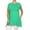 Green, variant on Women's Plus Size trendy style casual solid short sleeve side pocket tunic top.