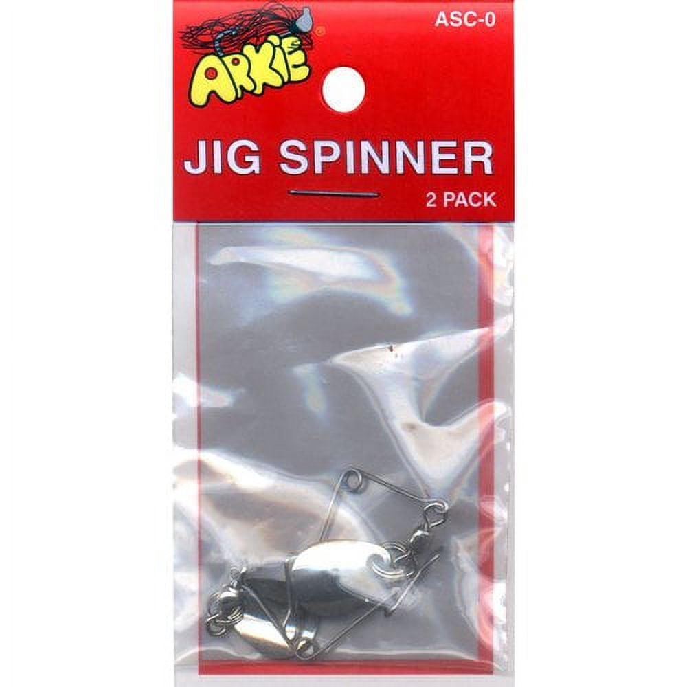 Arkie Chrome Jig Spinner, Nickle, Size 0, 2 Count