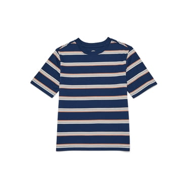 Wonder Nation Boys Short Sleeve Stripe T-Shirt, Sizes 4-18 & Husky
