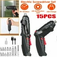 thumbnail image 1 of Ensemble de 15 Pcs Perceuse Sans Fil Tournevis Électrique Embouts de Perceuse Kit Rechargeable, 1 of 5