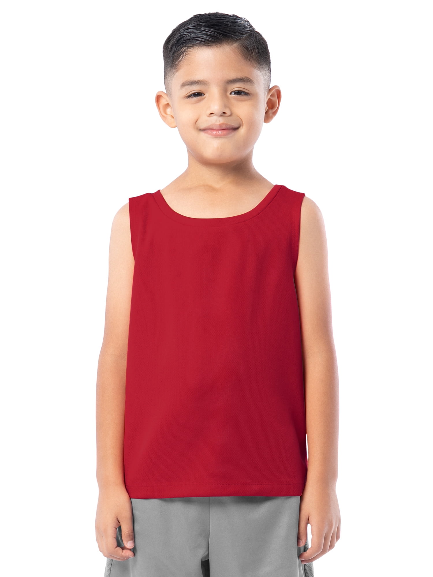 Athletic Works Boys Core Active Muscle Tank Top, 2-Pack, Sizes 4-18 & Husky