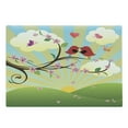 thumbnail image 1 of Flower Landscapes Cutting Board, Romantic Birds Humming on a Tree Branch with Flowers Print, Decorative Tempered Glass Cutting and Serving Board, in 3 Sizes, by Ambesonne, 1 of 2