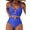 Blue, variant on SHEWIN Swimsuit for Women 2 Piece Bathing Suits High Waist Bikini Sets Texture Swimming Suits Full Coverage Beach Essentials Blue M