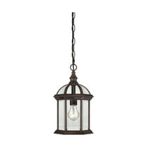 Nuvo 60-4978 - Boxwood - 1 Light - 14" Outdoor Hanging W/ Clear Beveled Glass