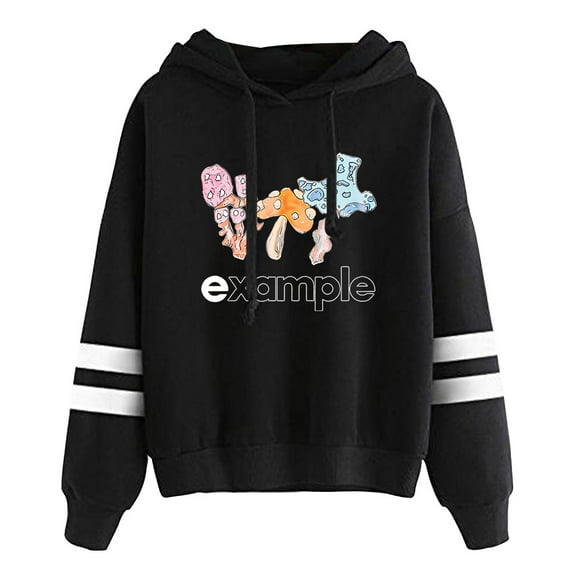 Example Pocket free hooded sweatshirt, retro casual long sleeved hooded sweatshirt