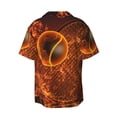 thumbnail image 5 of KLL Tennis Racket In Fire Print Men's Shirt Short Sleeve Button Down Summer Cuba Beach Shirts- Large, 5 of 5