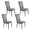 Gray, variant on Modern Velvet Dining Chairs Set of 4, Dark Gray Upholstered Side Chairs with Sturdy Metal Legs & Adjustable Feet, Comfortable Fabric Dining Room Chairs for Kitchen, Living Room