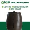 thumbnail image 3 of FCMP Outdoor RC4000 Raincatcher 50 Gallon Rain Catcher Barrel, Brown, 3 of 10