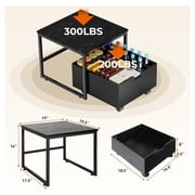 Mini Fridge Stand with Storage, Mini Fridge Stand Table Shelf with Lockable Mobile Wheel, Beverage Compact Refrigerator Stand Storage Cabinet Appliance Platform for Dorm, Apartment,Office