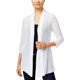 thumbnail image 1 of JM Collection suéter tipo cárdigan texturizado con frente abierto para mujer, blanco, extragrande, 1 of 1
