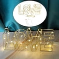 thumbnail image 4 of Cartas de amor de alambre de metal 3D con decoraciones de dormitorio de luz dorado Zulema Porta vela, 4 of 8