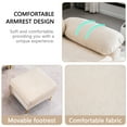 thumbnail image 4 of Noble House Canapé Sectionnel en Forme de U en Forme de Nuage, Équipé d'Un Fauteuil Inclinable Simple et d'Un Repose-Pieds Mobile, interface USB, Beige, 4 of 9