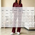 thumbnail image 3 of Women's Velvet 2 Piece Tracksuit Zip Up Jacket Wide Leg Pants Set Stand Collar Casual Lounge Sweatsuit with Pockets Fall Winter Loungewear Wine, 3 of 6