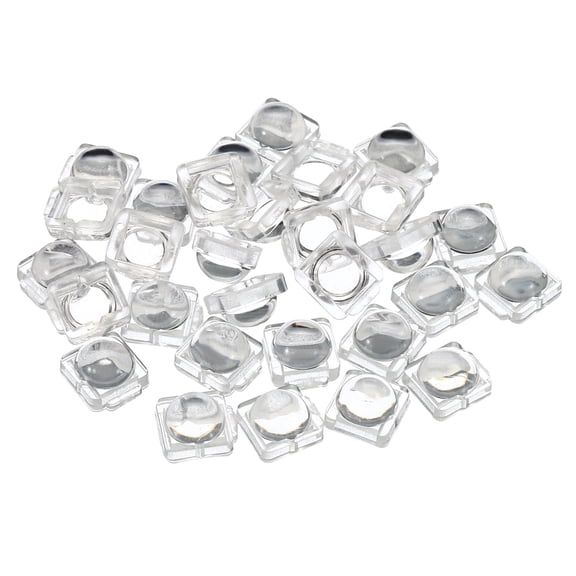 Uxcell LED Convex Lens 60 Degree Beam Angle Acrylic LED Optical Convex Condenser Lens for 5050 LED Lamp Beads 30 Pack