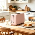 thumbnail image 7 of 2 Slice Stainless Steel Long Slot Toaster, 6 Shade Settings, 10" Slot for Bagels & Bread, Defrost Cancel Function, Removable Crumb Tray,Pink, 7 of 7