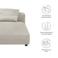 thumbnail image 4 of Solace Modular Upholstered Fabric Armless Chaise Lounge in Salt, 4 of 10