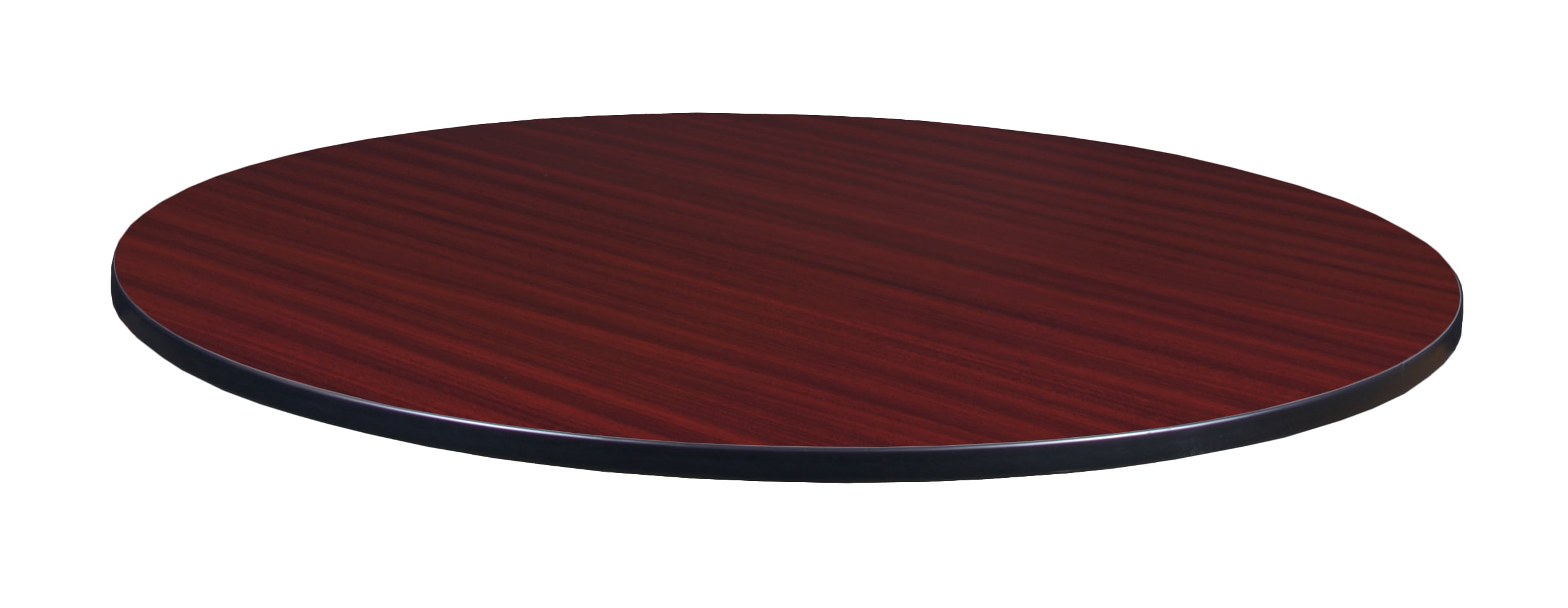 48" Round Laminate Table Top Mahogany/ Mocha Walnut