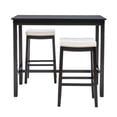 thumbnail image 4 of Contemporary Home Living 3-Piece Bar Table and Stool Set- 47.25" - Black and White, 4 of 9