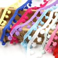 thumbnail image 3 of 5 Yard Tassel Ribbon Pom Pom DIY Garment Sewing Accessories (White) 4 Pcs, 3 of 5